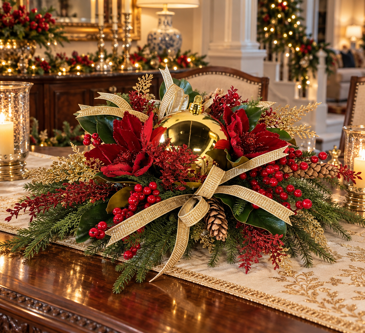 Grand Holiday Table Centerpiece