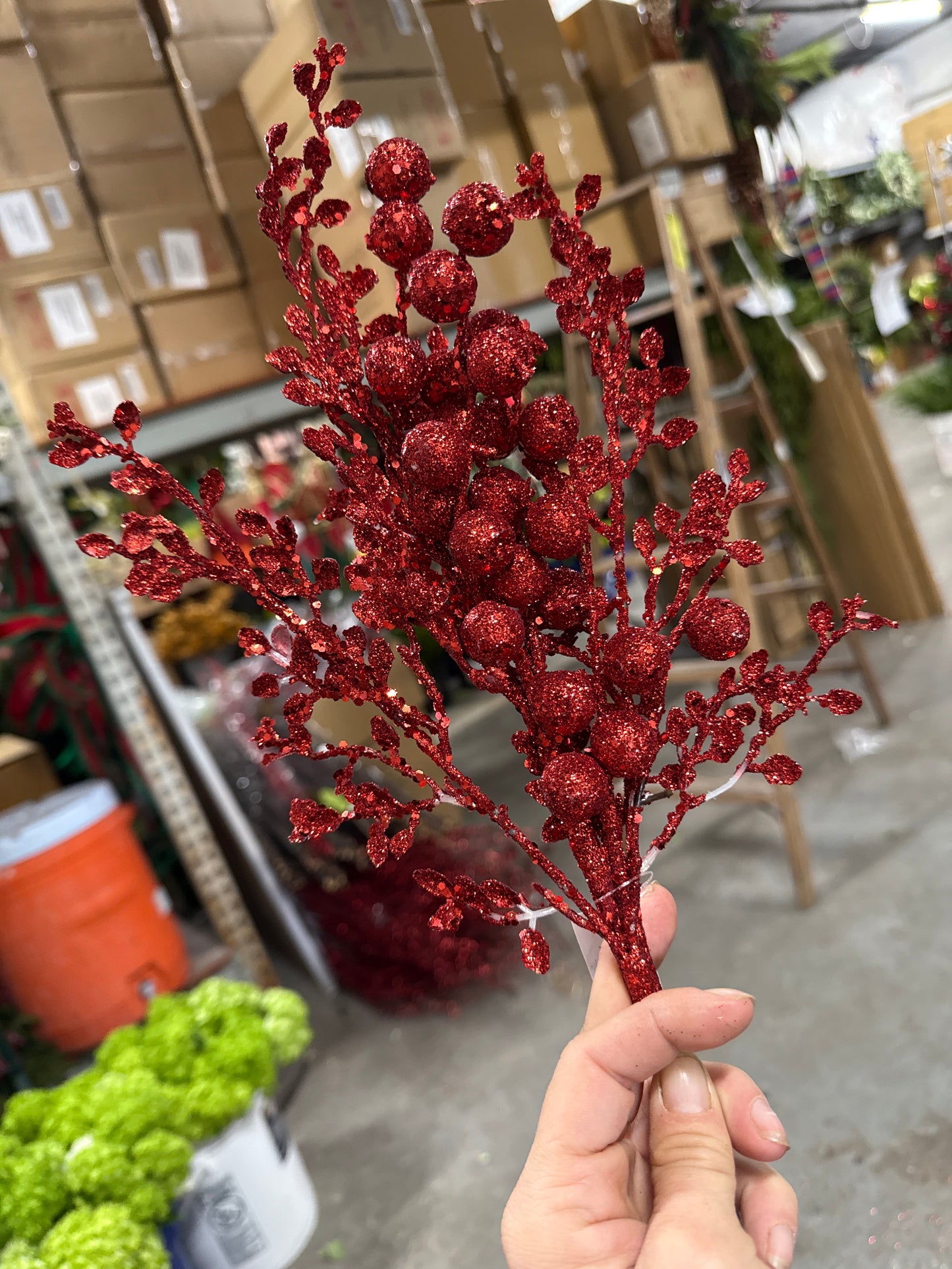 Bright Red Glitter Pick