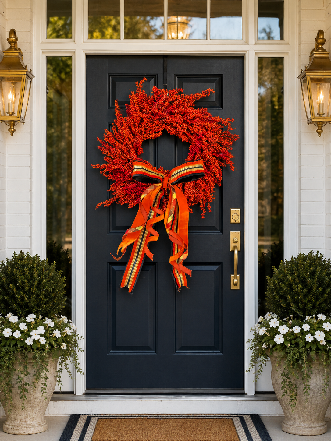 Crimson Plaid Wreath