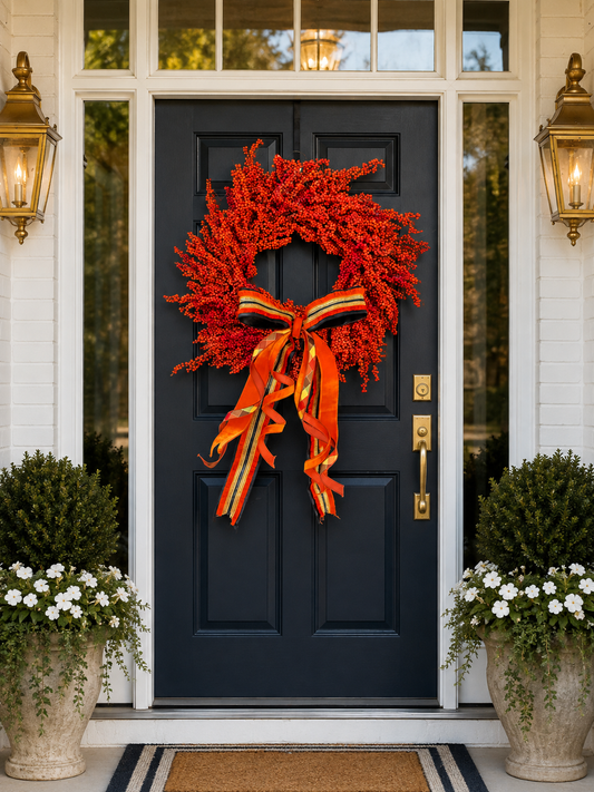 Crimson Plaid Wreath