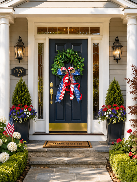 Patriotic Camellia Wreath