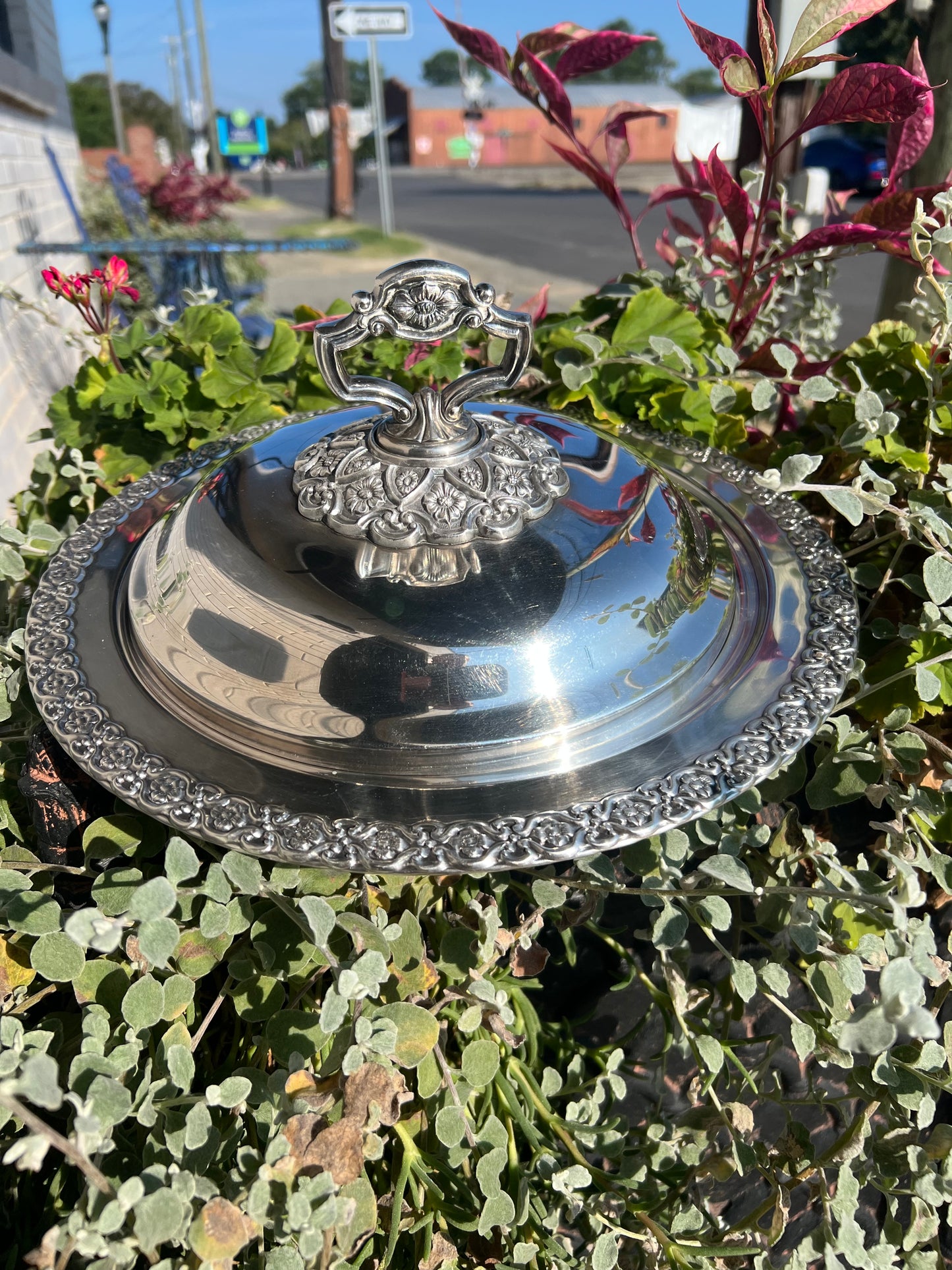 Vintage Silver-Plated Covered Casserole Dish