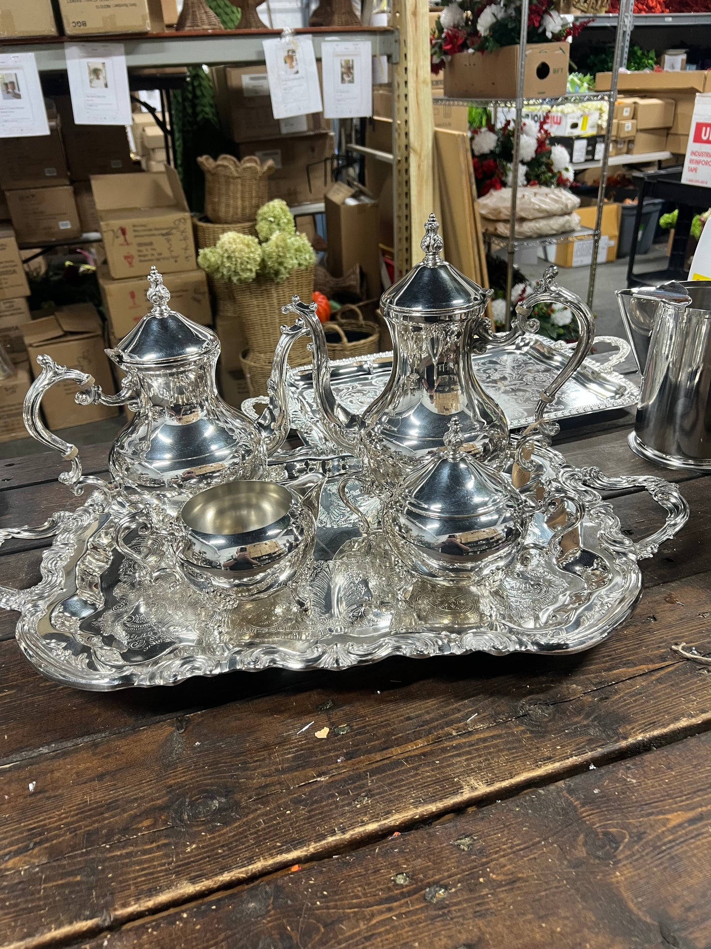 Vintage Silver Plated Tea Set (5 pieces)