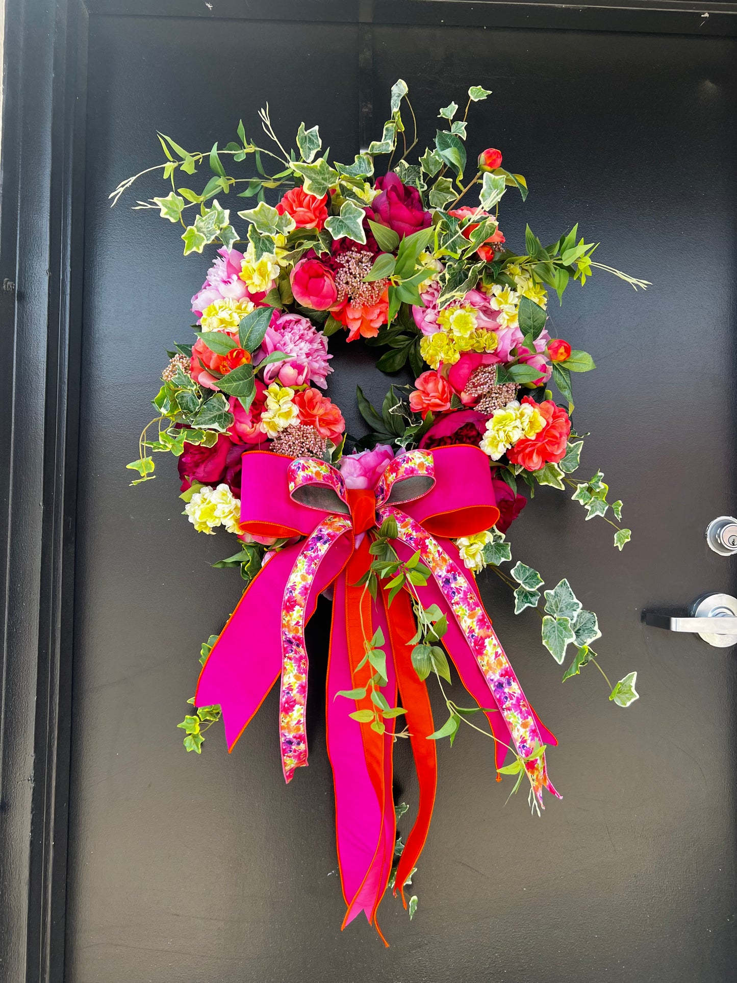 Crimson Garden Charm Wreath