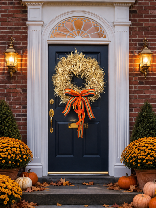 Autumn Ember Corn Husk Wreath