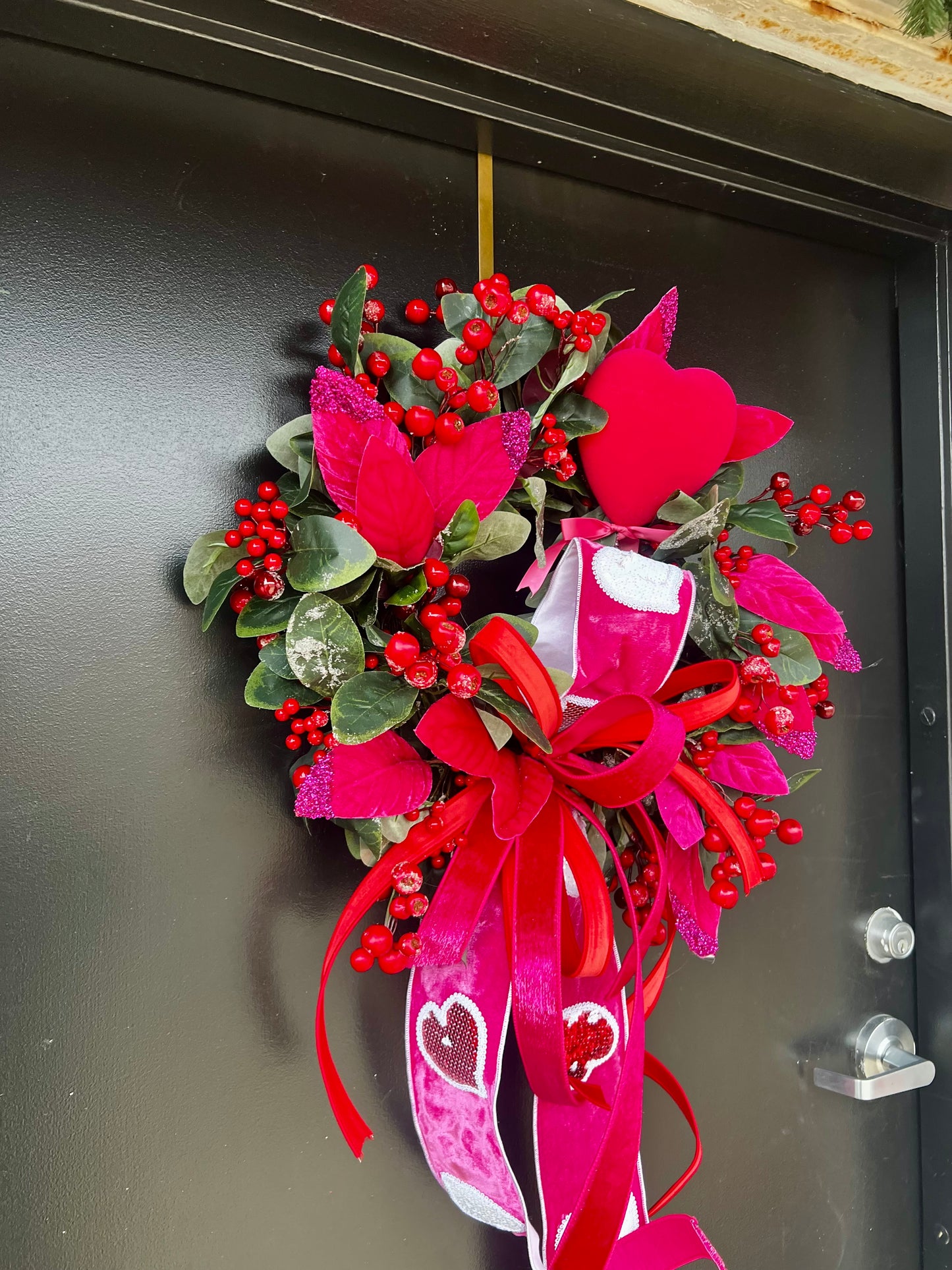 Blushing hearts wreath