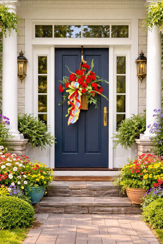 Front Porch Firecracker Nantucket Basket