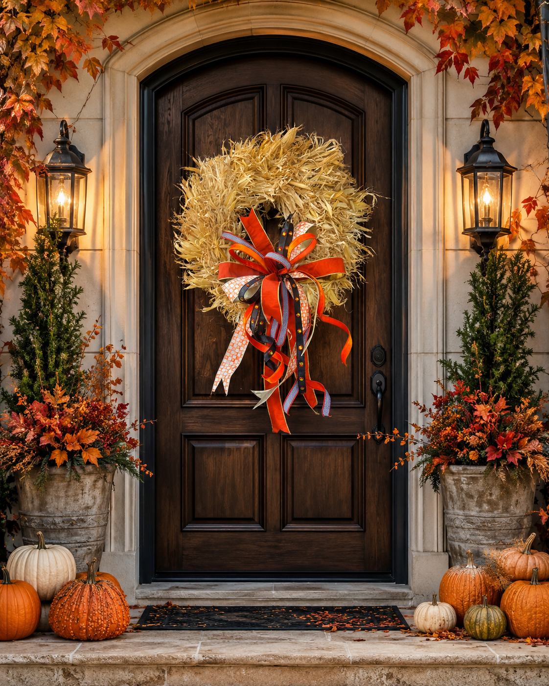 Corn Shuck Charm Wreath