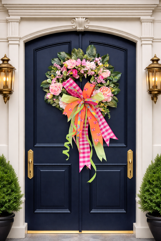 Peony Butterfly Wreath
