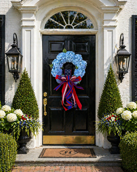 RWB Hydrangea Wreath