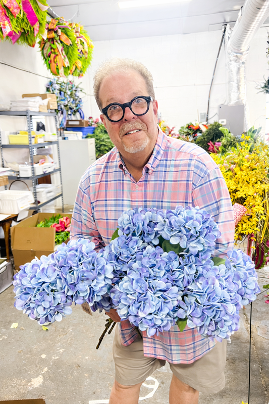 Real Touch Blue/Lavender Hydrangea Stem