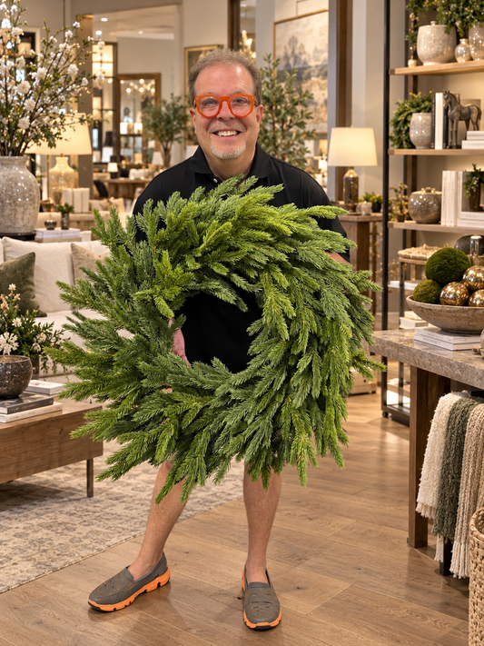 28” Real Touch Alpine Wreath