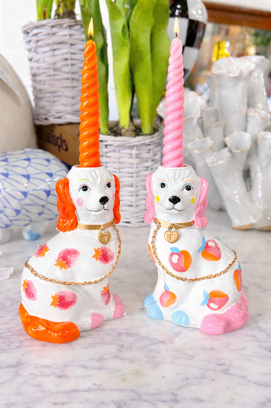 Dog Candle Holder Set of 2