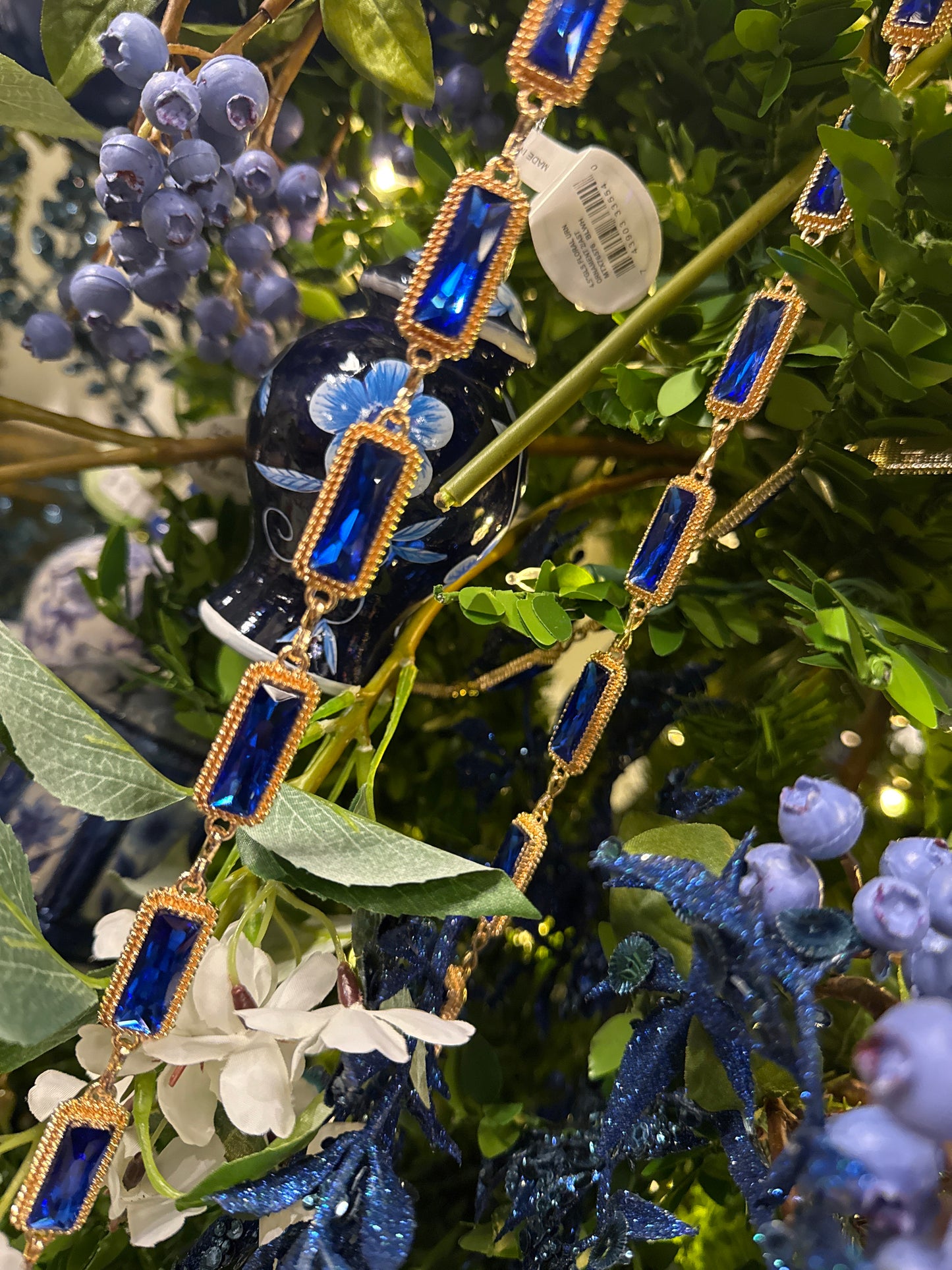 48” Rectangular Jewel Garland Royal Blue