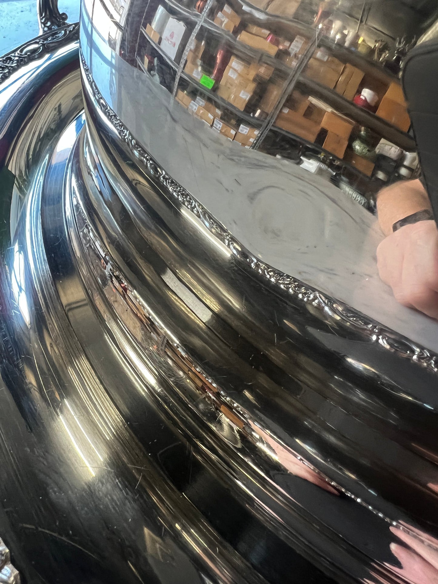 Vintage Silver-Plated Meat Dome with Tray (dent as pictured)