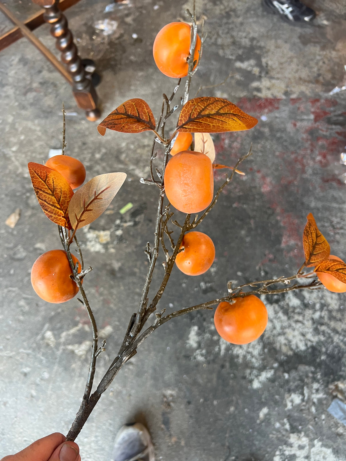 38.5” Faux Dried Persimmon Branch