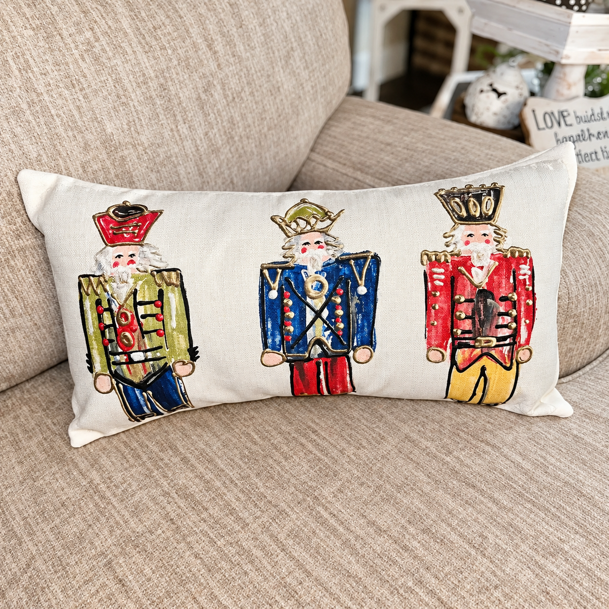 Full Nutcrackers Lumbar Pillow