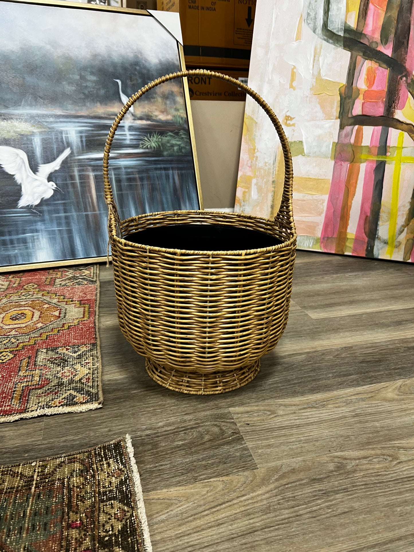 Large Poly Weave Garden Basket