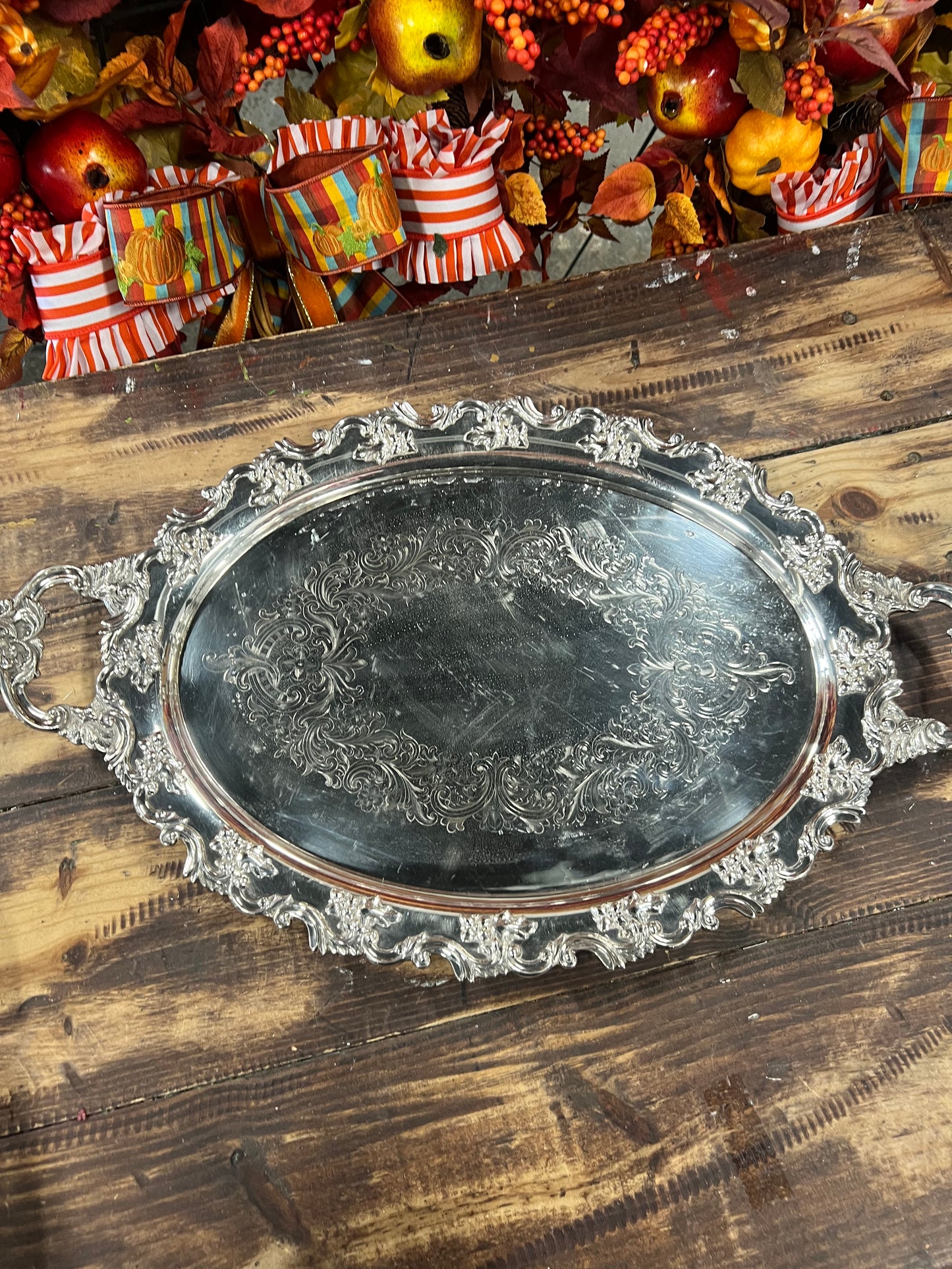 Vintage Silver Plated Meat Dome with Platter (6)