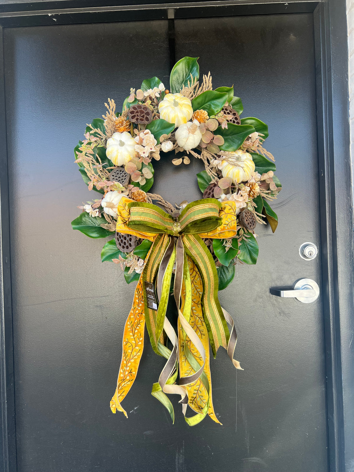 Golden Magnolia Harvest Wreath | One-of-a-Kind 🍂✨