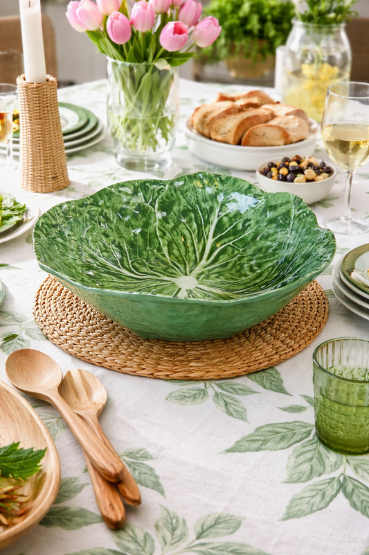 Green Cabbage Serving Bowl