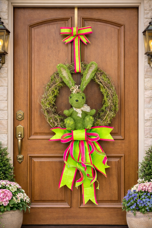 Moss bunny wreath