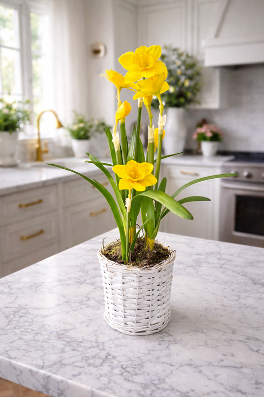 Daffodil in basket