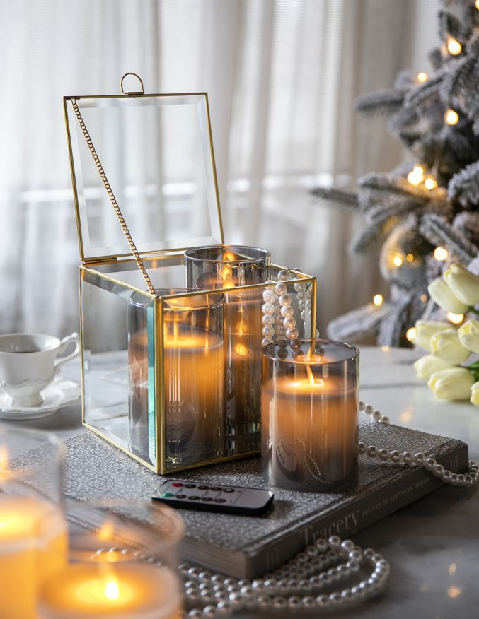 REAL FLAME-EFFECT LED WAX CANDLES W/ REMOTE TIMER