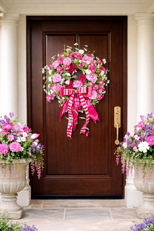 Blushing Garden Peony Wreath