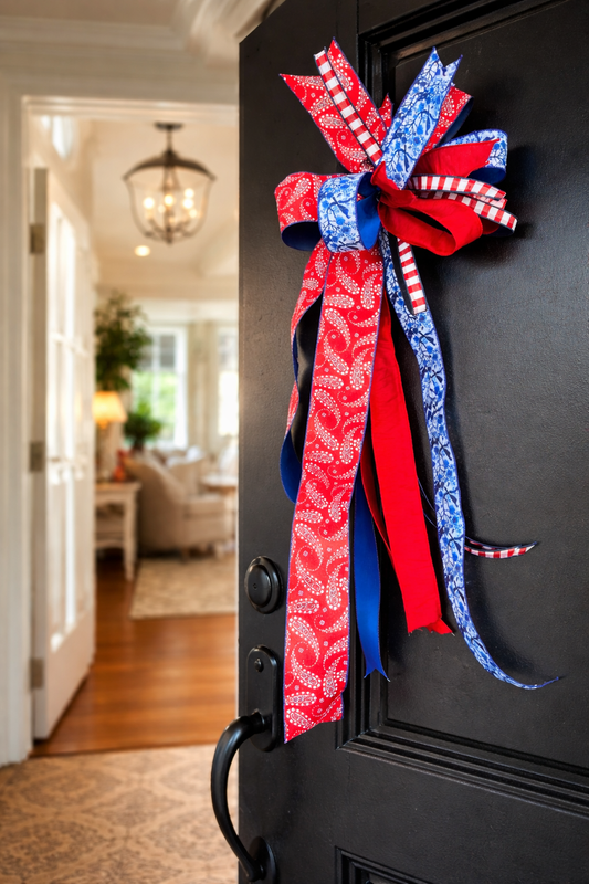 Red White Blue Bird Bow