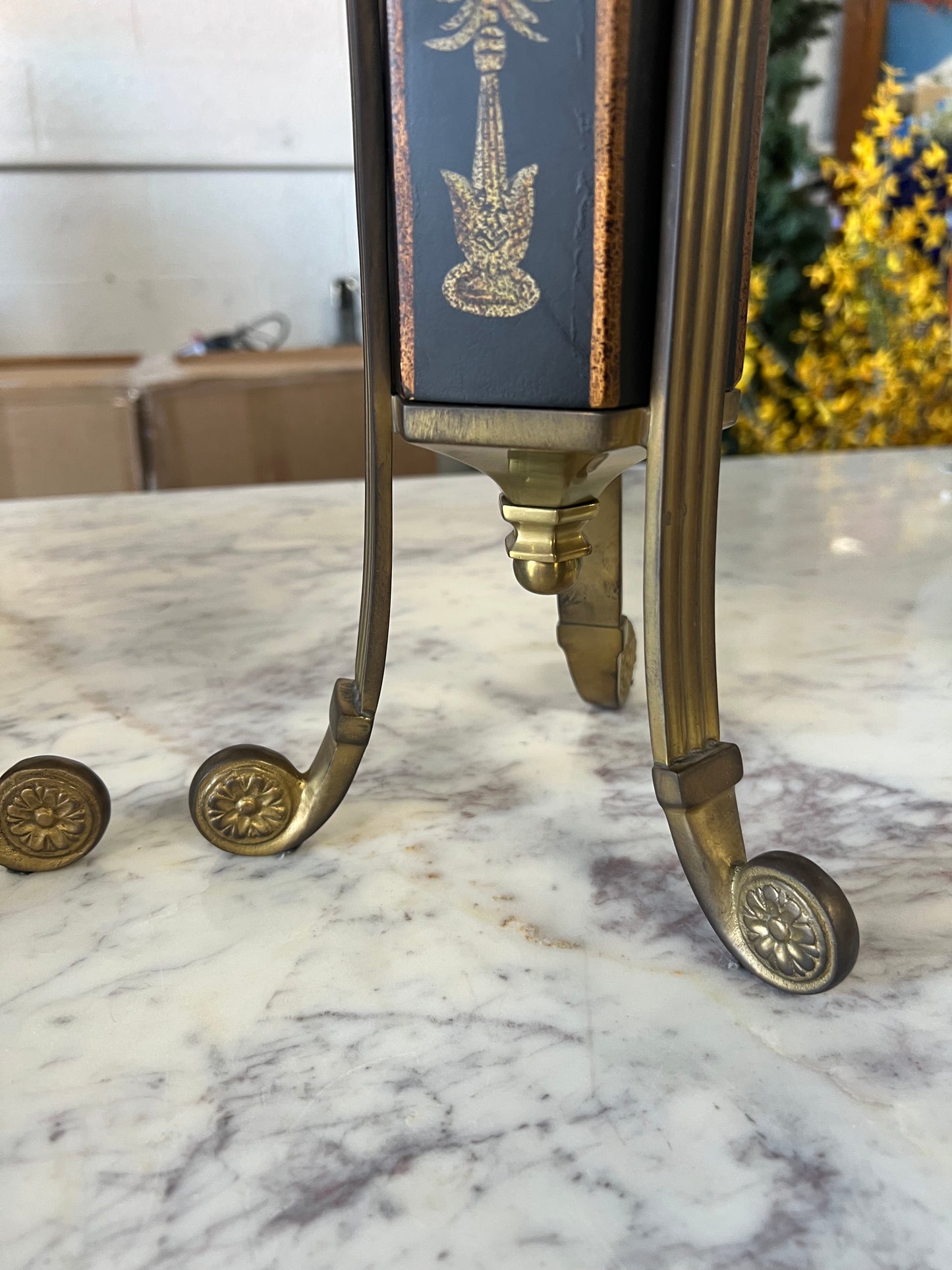 Set of 2 Vintage Brass & Metal Planters