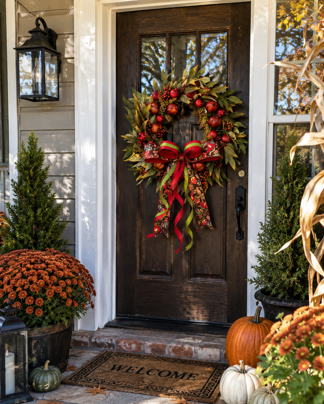 Pomegranate Grove Wreath