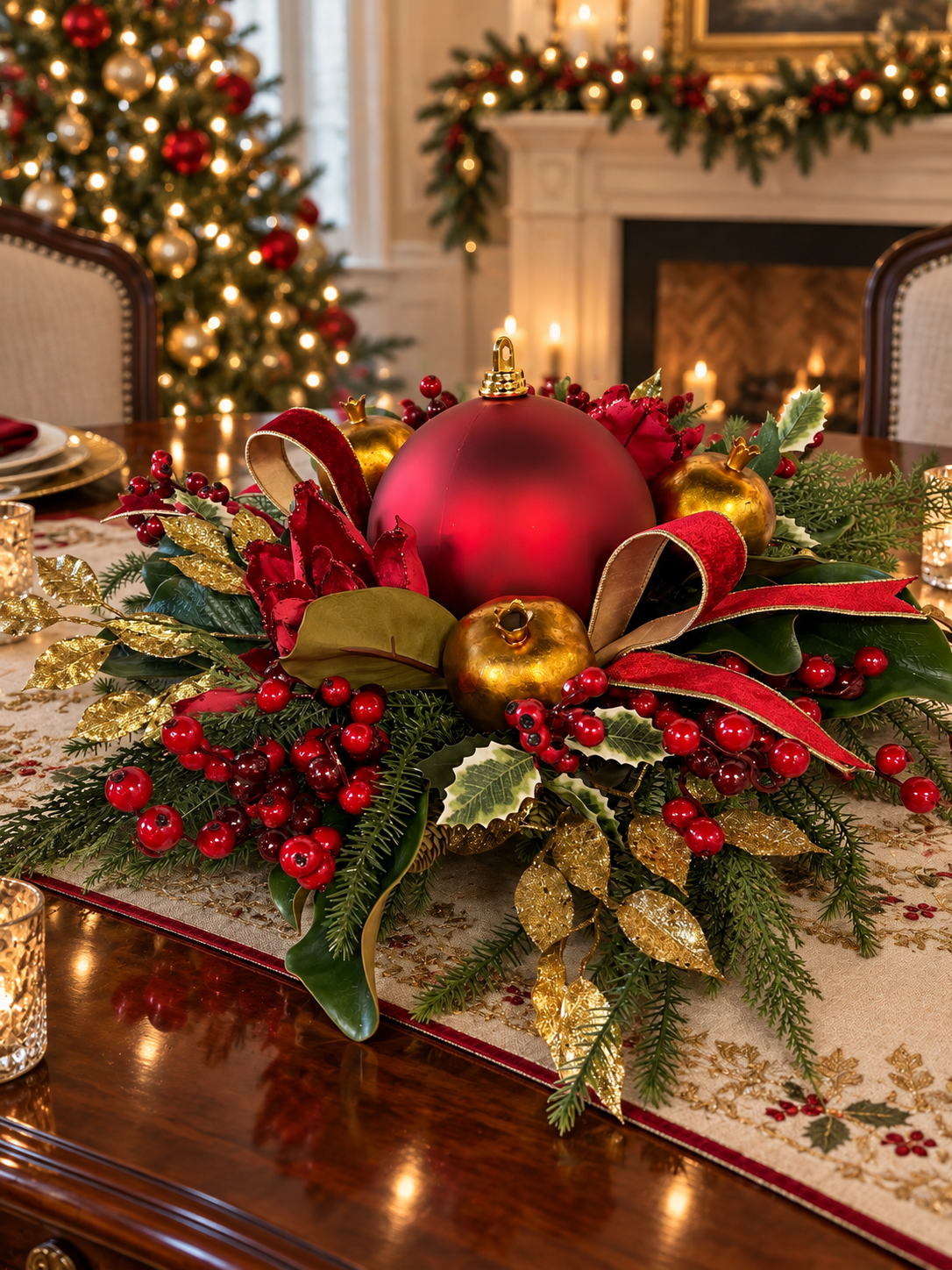 The Grand Christmas Table Centerpiece