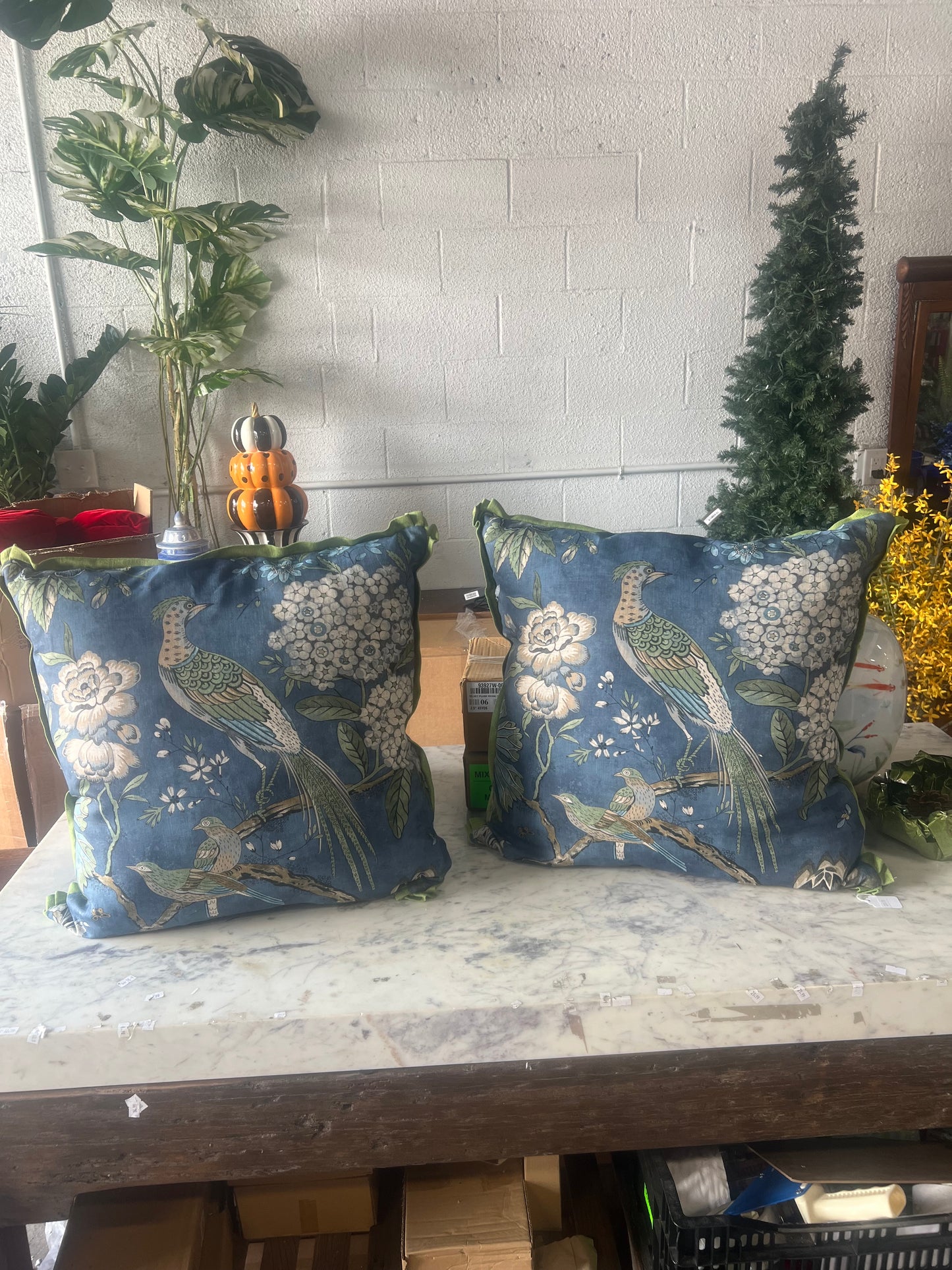 Set of 2 Thibaut Villeneuve Navy Pillow