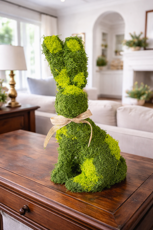 Moss Bunny with Bow