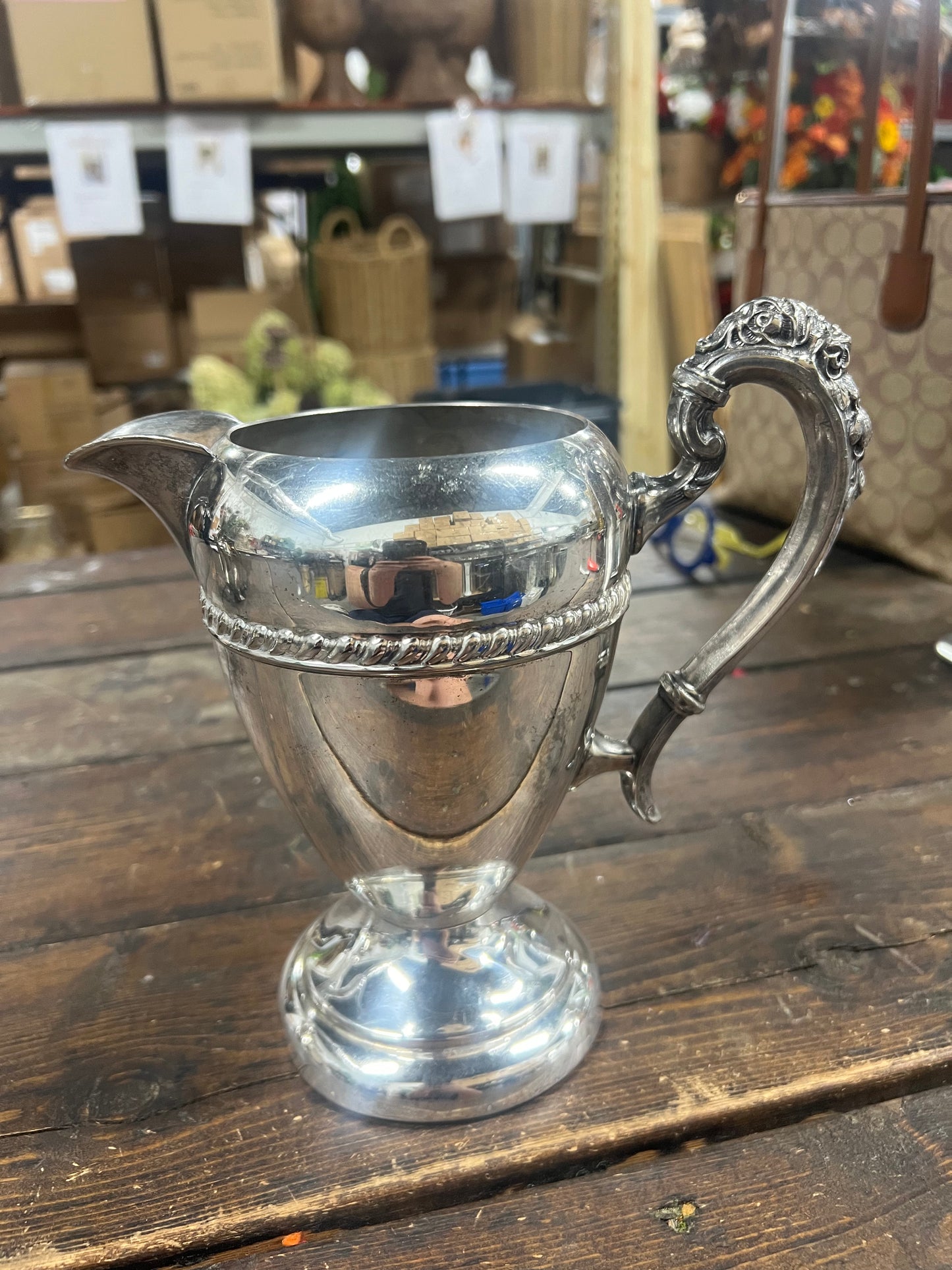 Vintage silver-plated pitcher 2