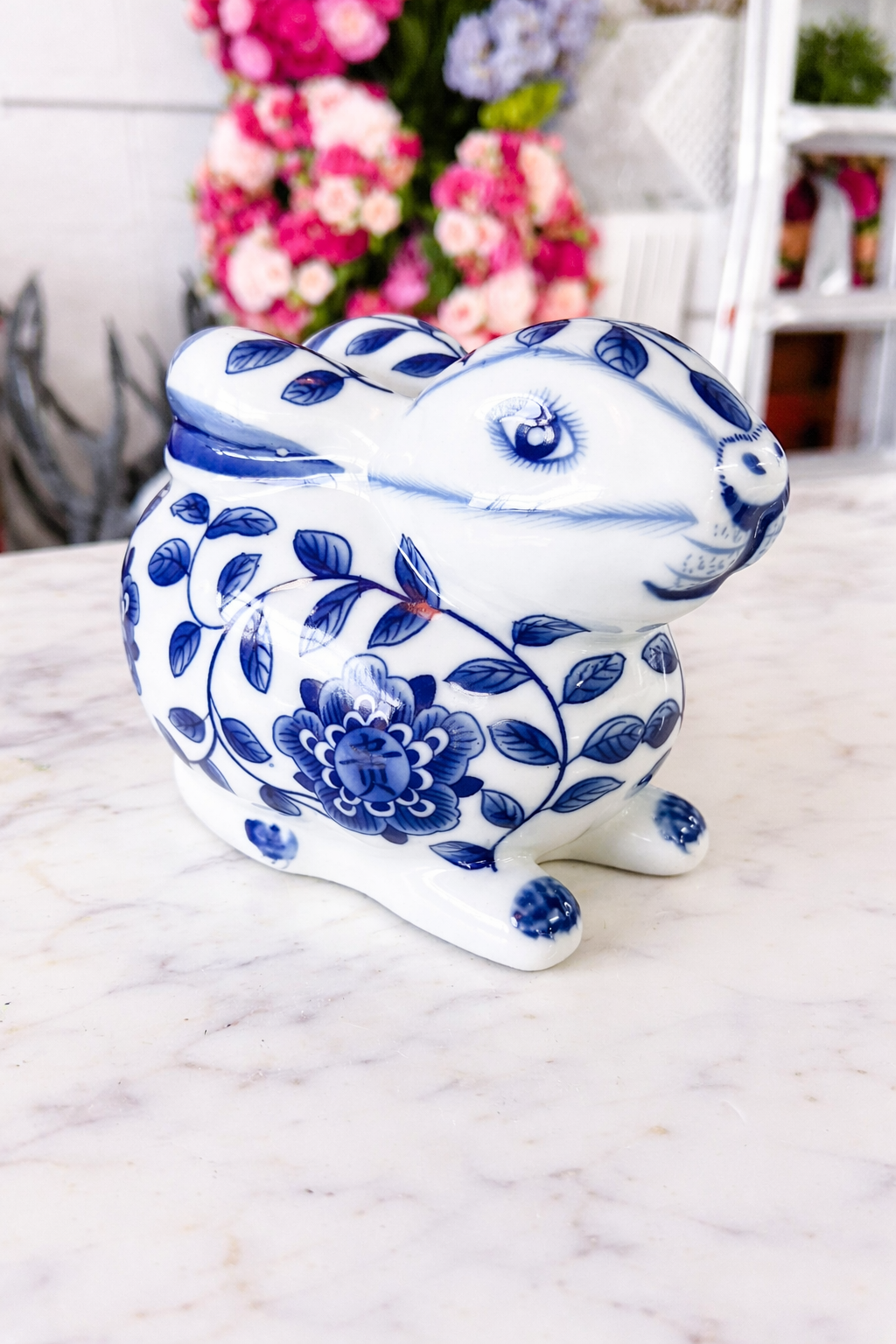 Blue and White Bunny