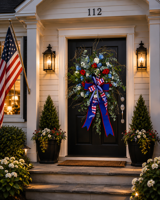 Blue Americana Wreath