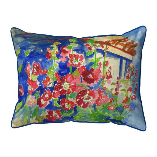 Hollyhocks Corded Pillow