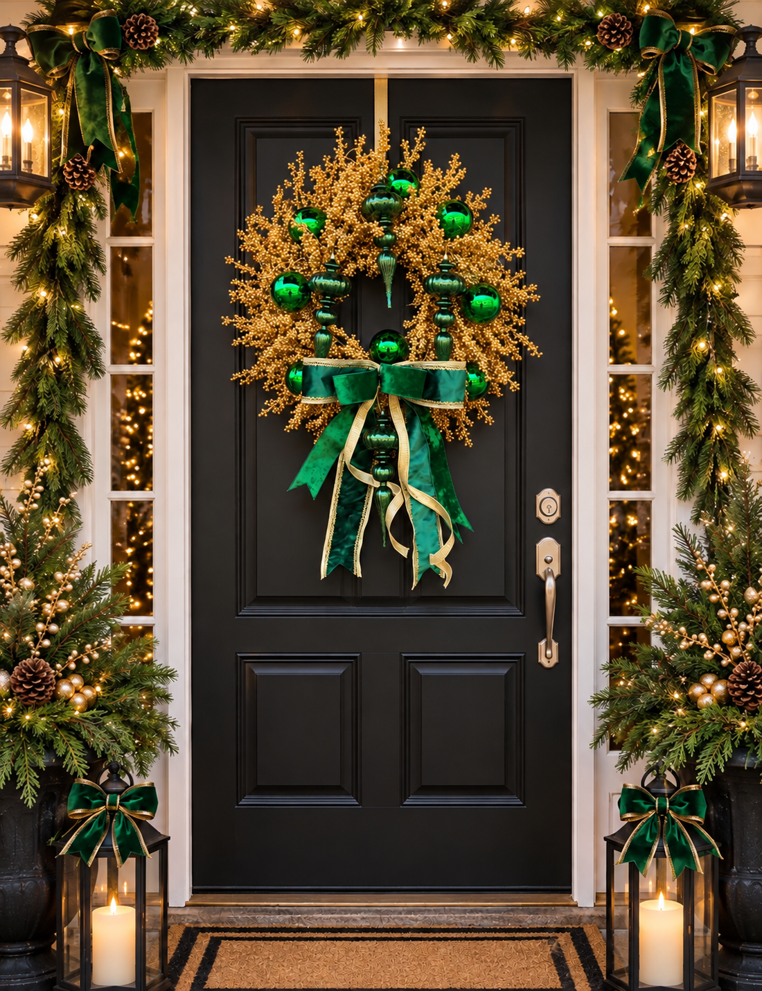 Emerald & Goldenberry Wreath