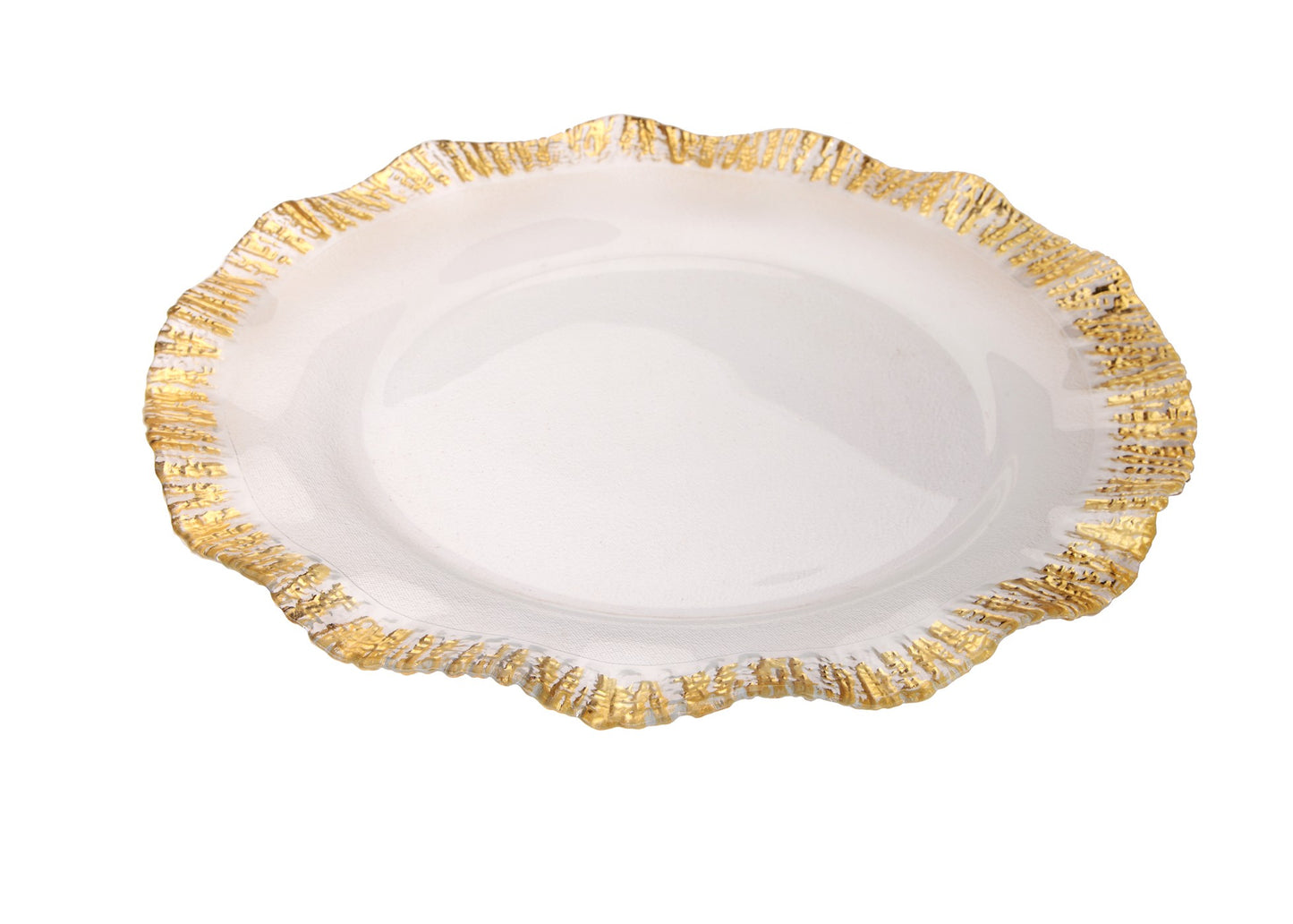 13"D Charger with Gold Border