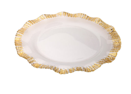 13"D Charger with Gold Border