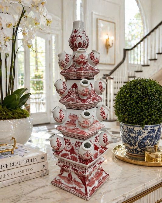 Red and White Pagoda Tulipiere