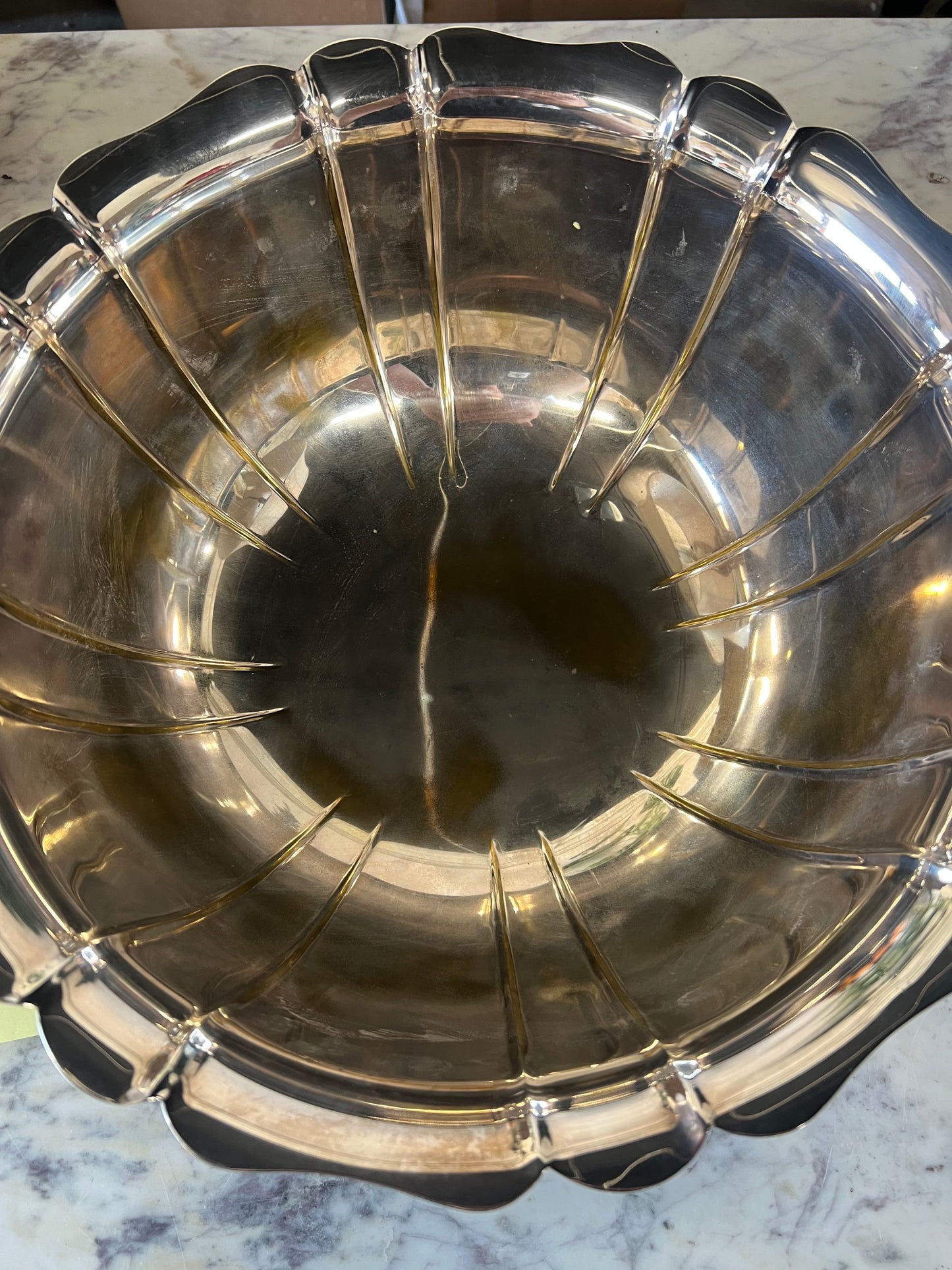 Vintage Silver-Plated on Copper Deep Fruit Bowl