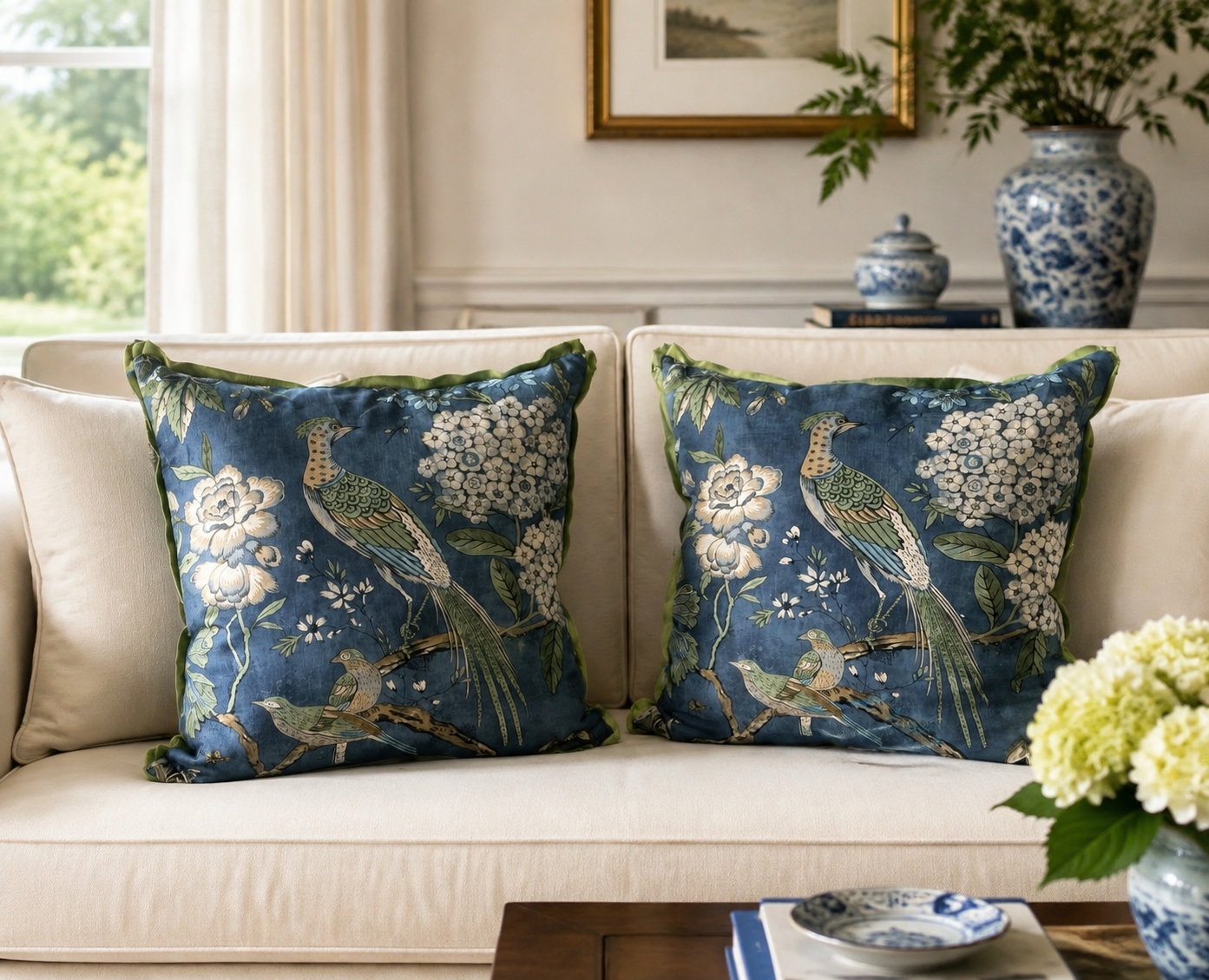 Set of 2 Thibaut Villeneuve Navy Pillow