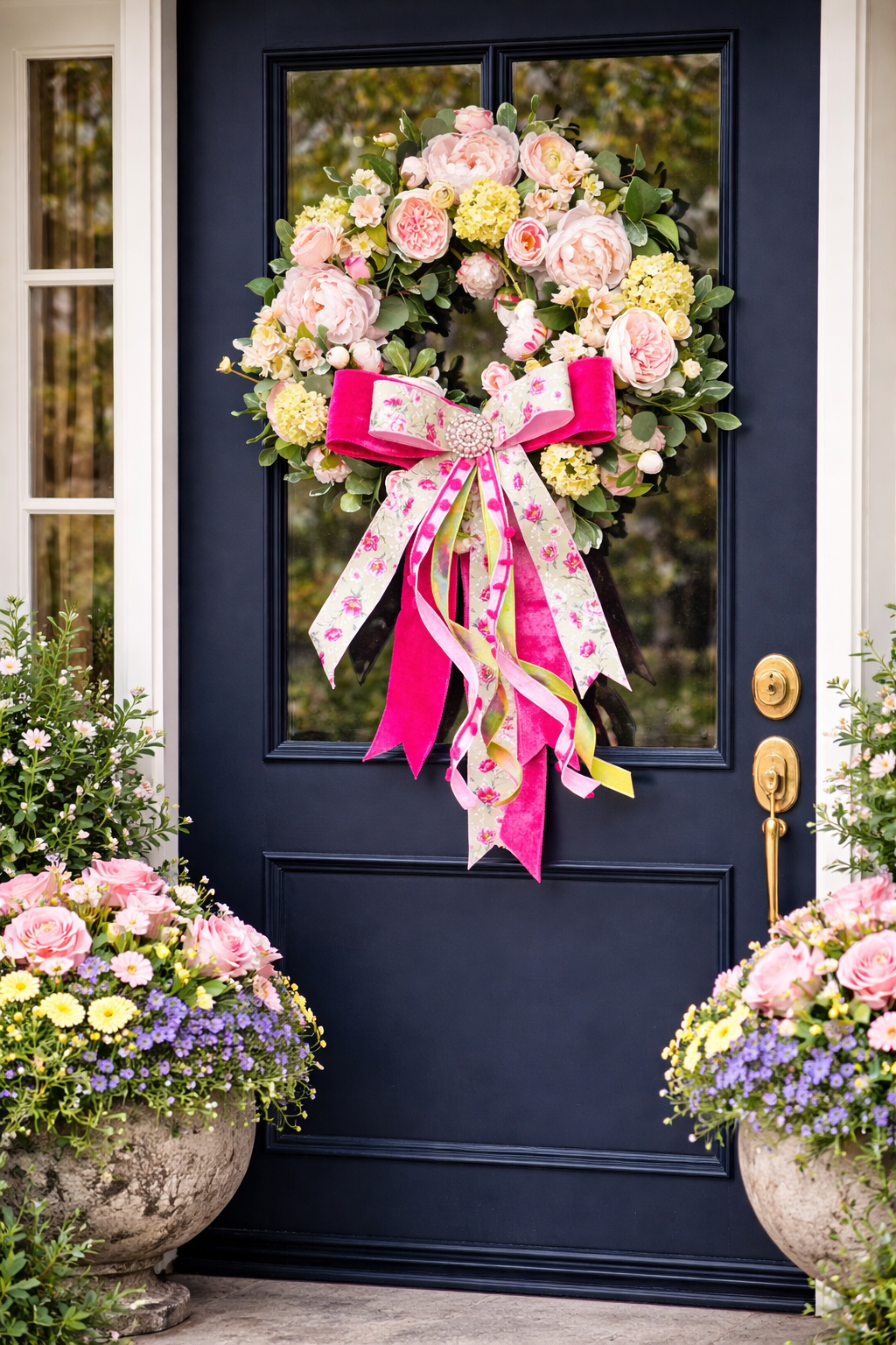 1 of 1 Garden Rose Wreath
