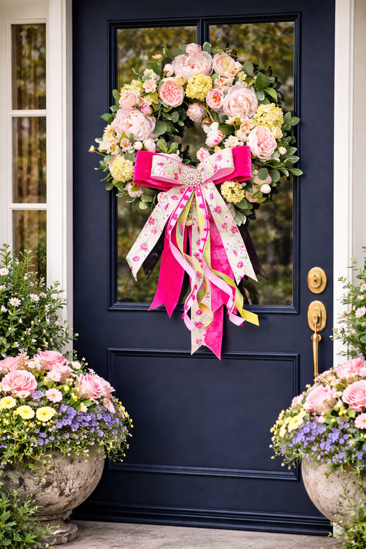 1 of 1 Garden Rose Wreath