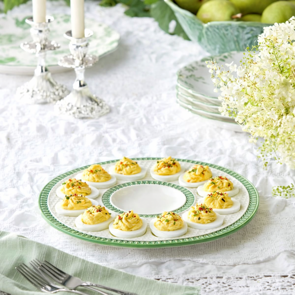 Embossed Rattan Egg Plate