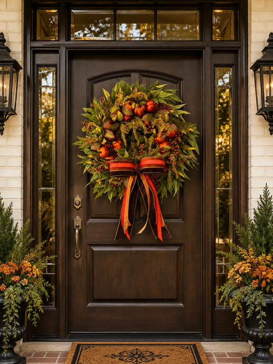 Pomegranate elegance wreath