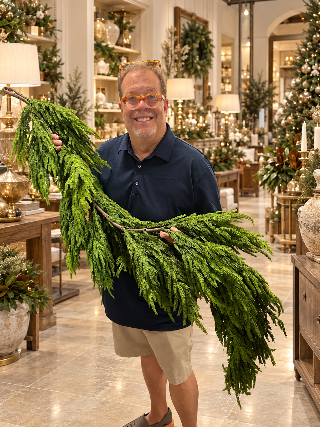 60x16” Natural Touch Norfolk Pine Garland (4)